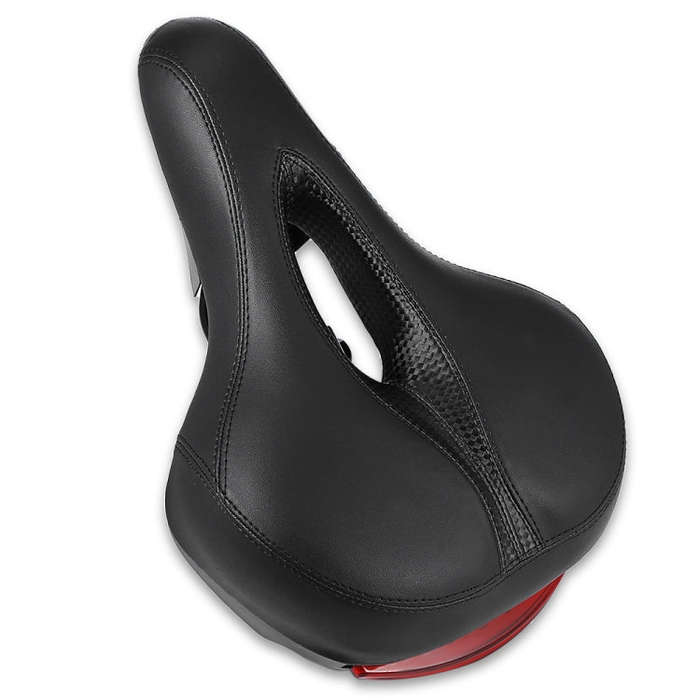 Bicycle Cushion With Lamp Bicycle Saddle Mountain Bike Saddle(Black)
