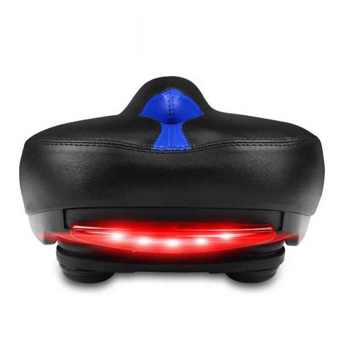 Bicycle Cushion With Lamp Bicycle Saddle Mountain Bike Saddle(Blue)