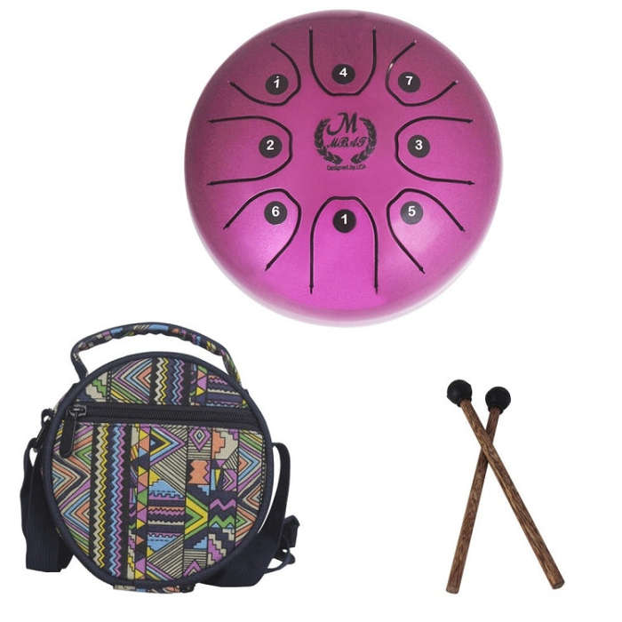 MEIBEITE 5.5-Inch C-Tune Sanskrit Drum Steel Tongue Empty  Worry-Free Drum(Purple)