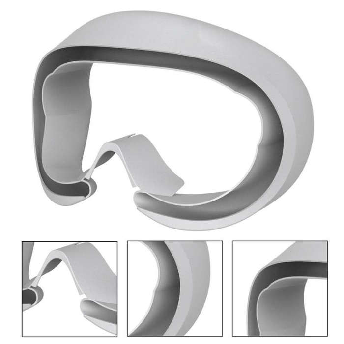 For Pico 4 VR Goggles Eye Pads  Silicone Protective Cover(Light Gray)