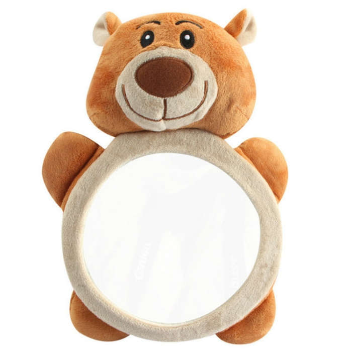 Baby Car Seat Reverse Car Rearview Mirror Pendant Plush Toy, Color:Brown Bear Mirror