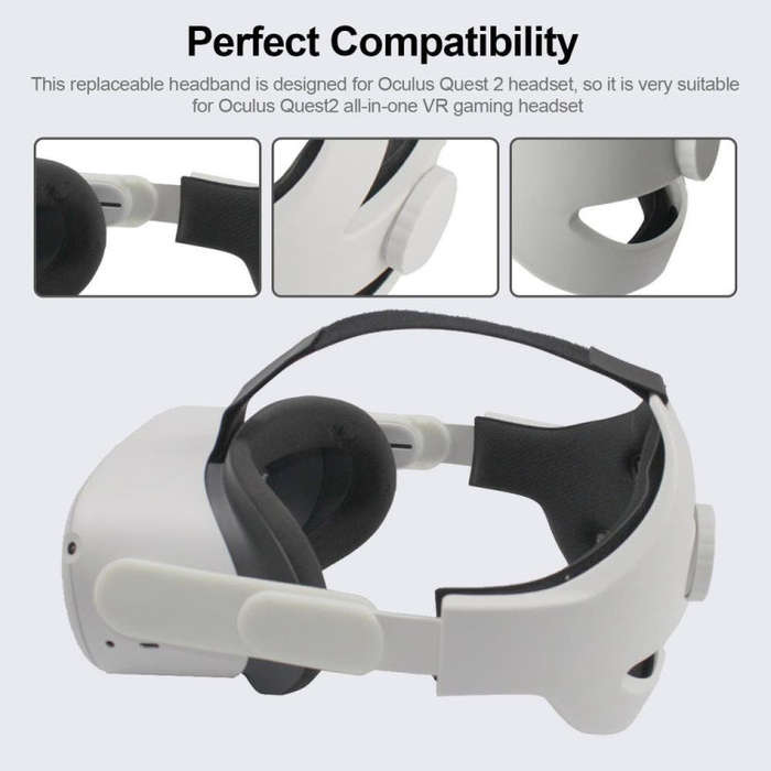 VR Comfortable Replacement Headset VR Accessories Weight Loss Headband, For Quest 2