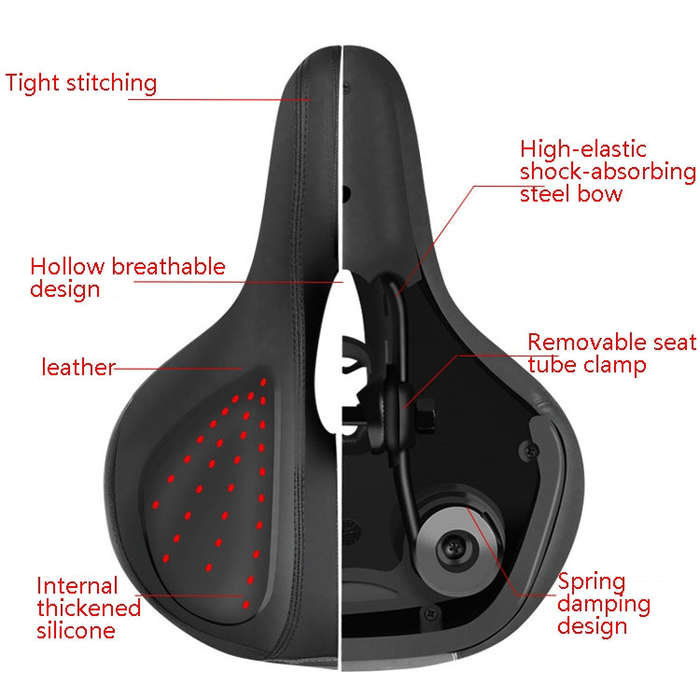 Bicycle Riding Seat Silicone Bicycle Seat Bicycle Saddle(Blue)