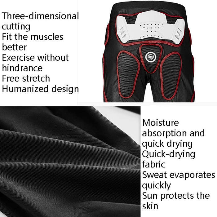 SULAITE Motorcycle Cross-Country Riding Trousers Protective Hip Pants, Specification: XXXL(Black)