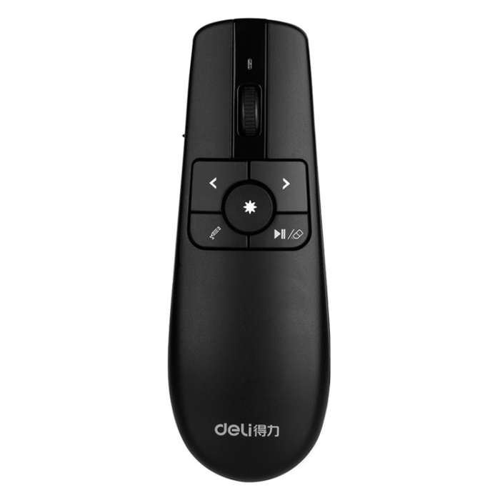 Deli 2.4GHz Laser Teaching Page Flip Pen Remote Play Pen with Flying Mouse, Model: 2803 (Black) R...