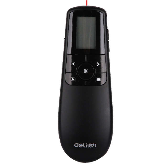 Deli 2.4GHz Laser Teaching Page Flip Pen Remote Play Pen with Flying Mouse, Model: 2804 (Black) R...