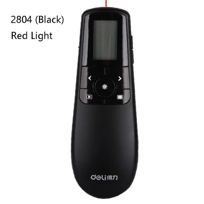 Deli 2.4GHz Laser Teaching Page Flip Pen Remote Play Pen with Flying Mouse, Model: 2804 (Black) R...