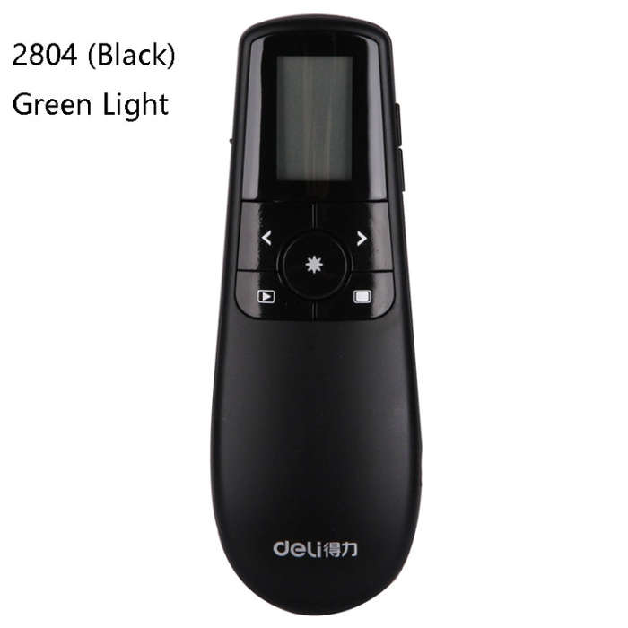 Deli 2.4GHz Laser Teaching Page Flip Pen Remote Play Pen with Flying Mouse, Model: 2804 (Black) G...