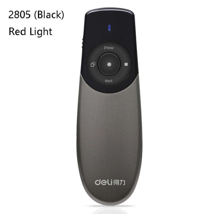 Deli 2.4GHz Laser Teaching Page Flip Pen Remote Play Pen with Flying Mouse, Model: 2805 (Black) R...