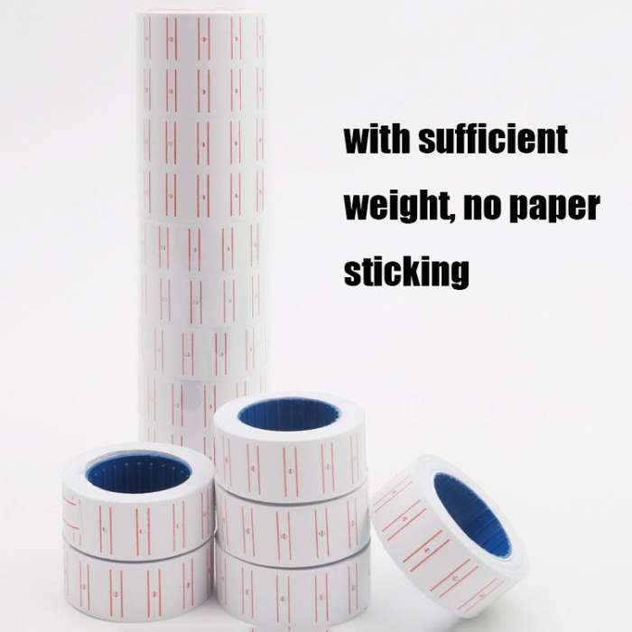 A400 3 PCS Color Coding Paper Supermarket Price Label Paper(Double Red line)