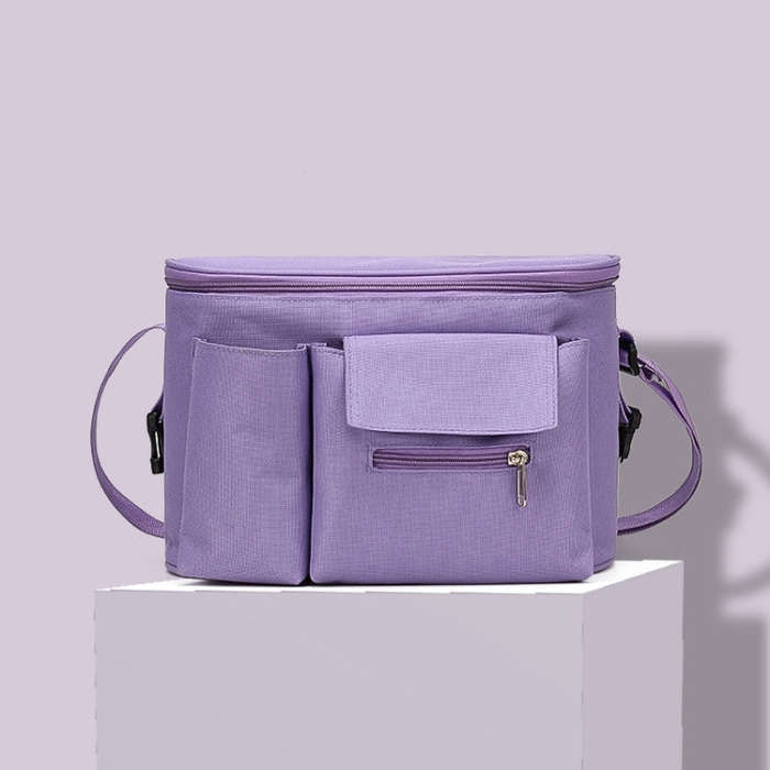 Multifunctional Stroller Hanging Bag Stroller Baby Bottle Water Bottle Bag Storage bag(Purple)
