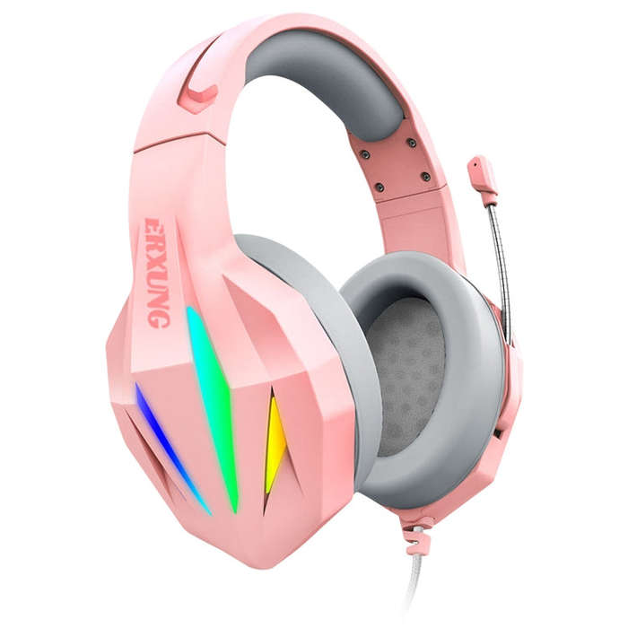 ERXUNG J5 Head-Mounted Gaming Headset Wire-Controlled Desktop Computer Gaming With Microphone  Lu...