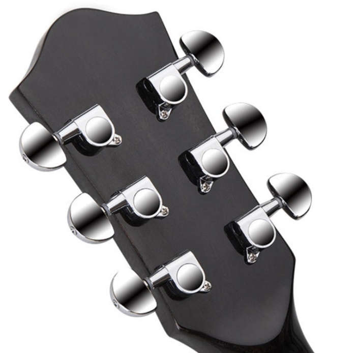 Folk Acoustic Guitar Beginner Training And Teaching Stringed Instruments, Colour: 41 Inch (Black)