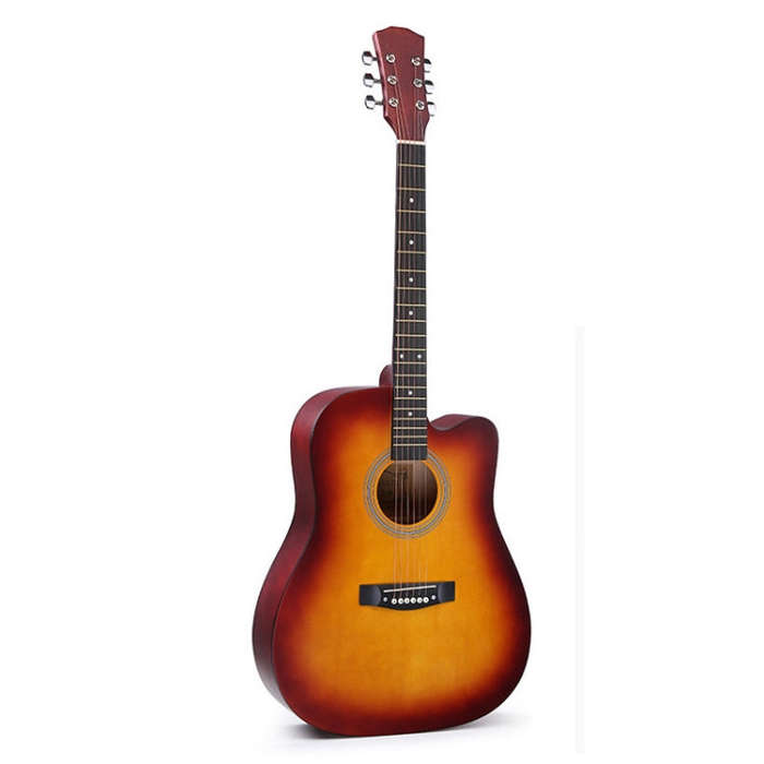 Folk Acoustic Guitar Beginner Training And Teaching Stringed Instruments, Colour: 41 Inch (Sunset...