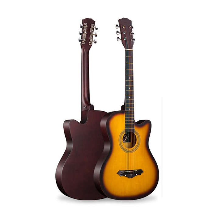 Folk Acoustic Guitar Beginner Training And Teaching Stringed Instruments, Colour: 41 Inch (Sunset...