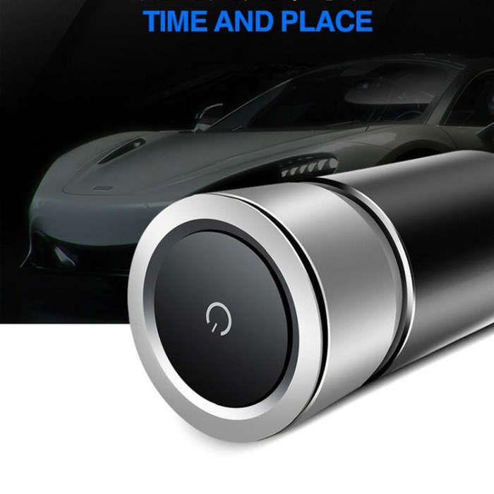 K04 Colorful Car Charger USB Car Negative Ion Air Purifier(Black)