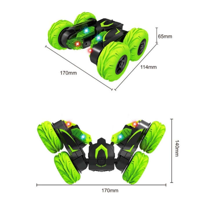 Double-Sided 360-Degree Lighting Stunt Car Climbing And Rolling Remote Control Off-Road Vehicle(B...