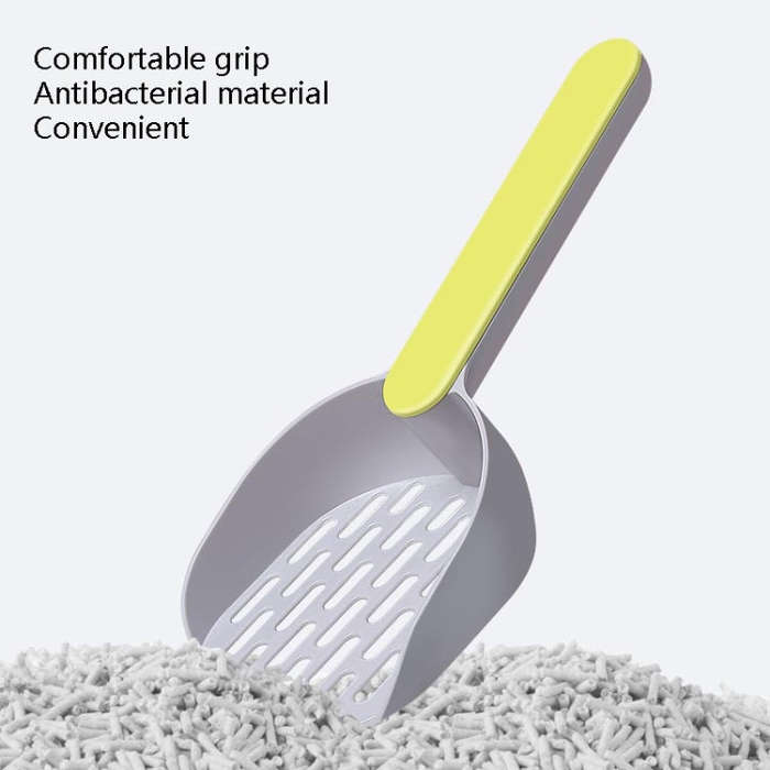 Cat Litter Shovel Filter Cat Shovel(Gray+Green)