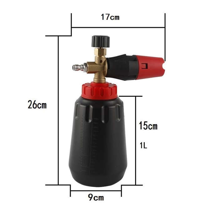 Car Wash Water Gun Foam Pot High Pressure Water Gun Foam Pot(Black Foam Pot With Black Mouth)
