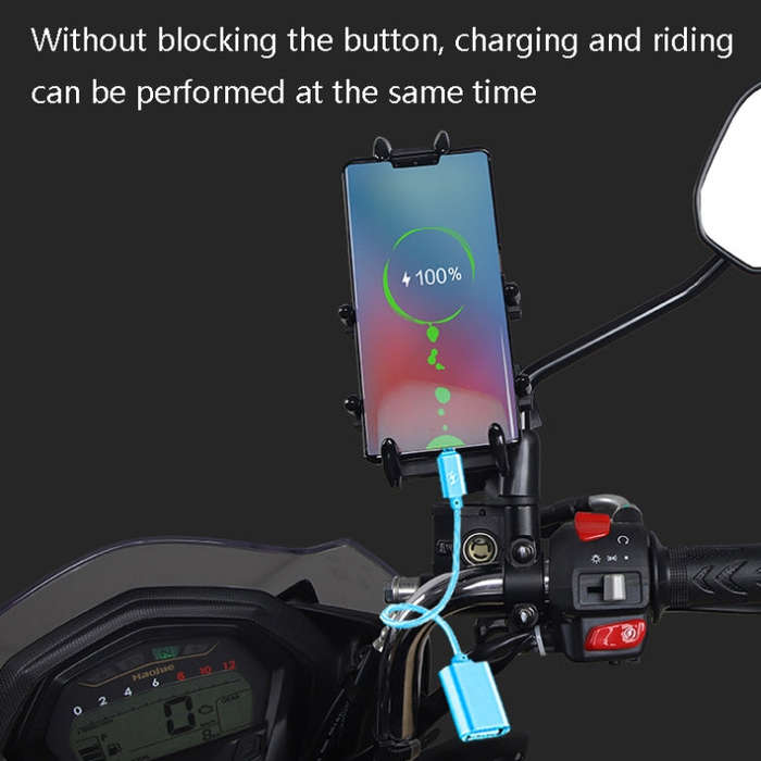 Motorcycle Multi-Function Mobile Phone Holder Adjustable Universal Locomotive Riding Anti-Shake F...