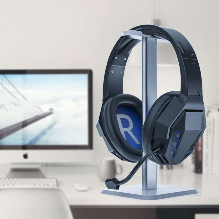 Headphone Holder Aluminum Alloy Internet Cafe Computer Headphone Stand Hanger Hook Display Shelf(...