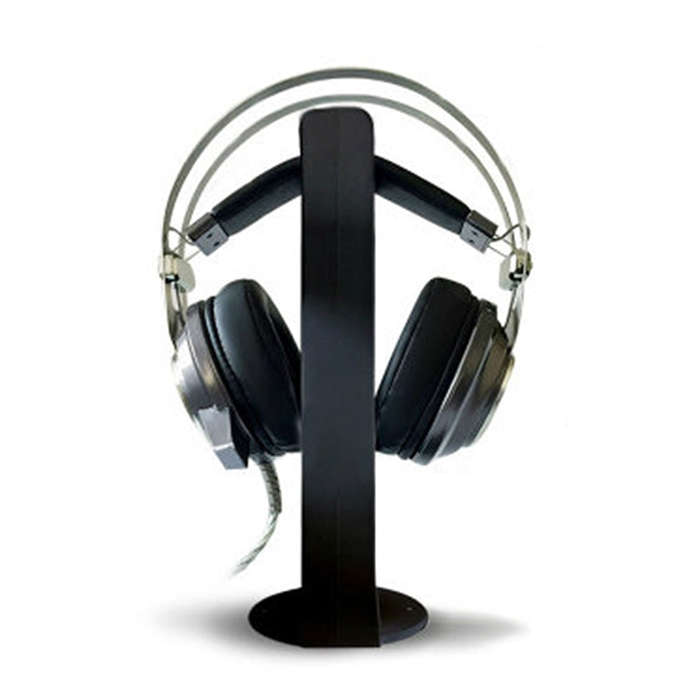 2 PCS Universal Headphone Holder Display Shelf  Internet Cafe Computer Headphone Hanger(Black)