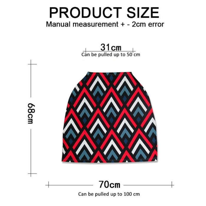Multifunctional Enlarged Stroller Windshield Breastfeeding Towel Baby Seat Cover(Black and White ...