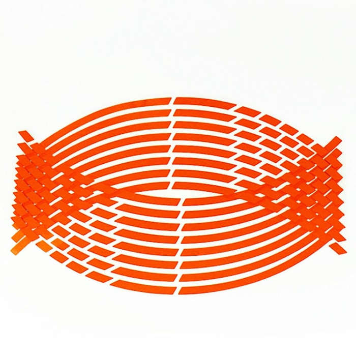 Motorcycle Rim Stickers Personality Wheels Modified Decals(Red)