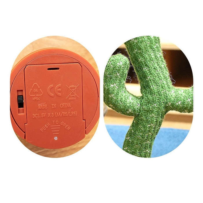 Electric Dancing Cactus Singing Holiday Gift Doll for Children with 120 English Songs