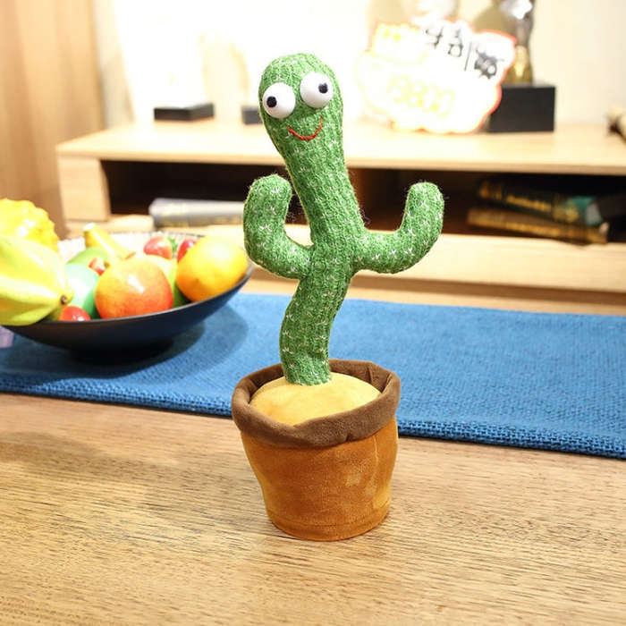 Electric Dancing Cactus Singing Holiday Gift Doll for Children with 120 English Songs