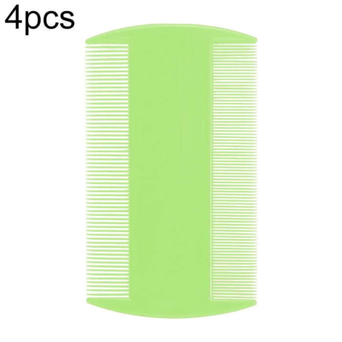 4pcs Pet Comb Double-Sided Comb Dog Cleaning Supplies Cat Comb Pet Grooming Supplies(Green)