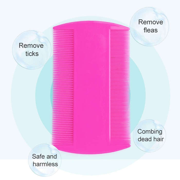 4pcs Pet Comb Double-Sided Comb Dog Cleaning Supplies Cat Comb Pet Grooming Supplies(Purple)