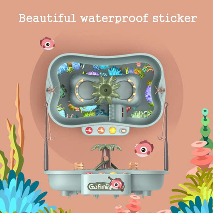 Play House Children Educational Electric Cycle Rotating Fishing Station Summer Water Game Toy Set...