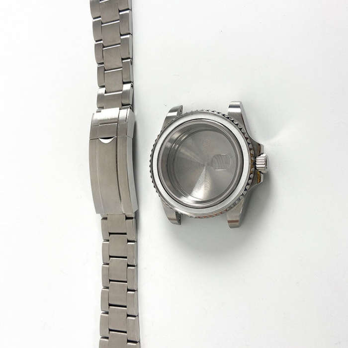 For ETA2836/Pearl 3804 Movement 867 GMT Watch Accessories 40MM Stainless Steel Case(Blue Red)