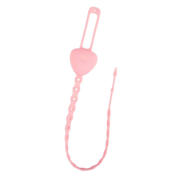 M010087 Silicone Baby Teether Anti-Dropping Chain Children Pacifier Anti-Dropping Strap(Pink)