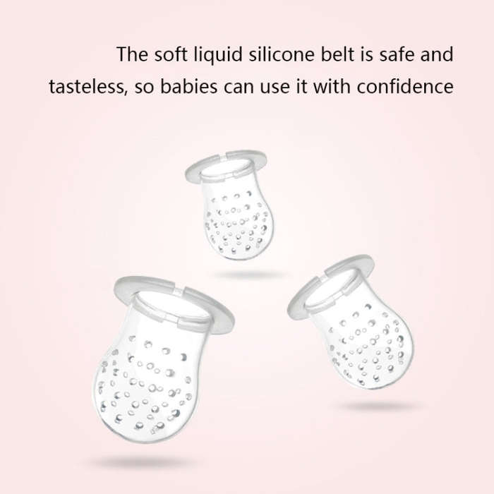 Baby Fruit And Vegetable Food Supplement Food Fruit Bite Bag(M Pink)
