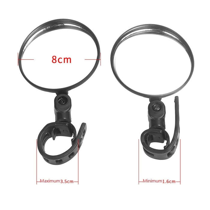 2 PCS For Xiaomi Scooter Rear View Mirror Bicycle Mirror(Round)