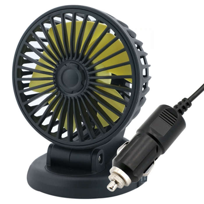 F409 Car Fan General Car Shaking Head Fan(Cigarette Lighter Port 12V)