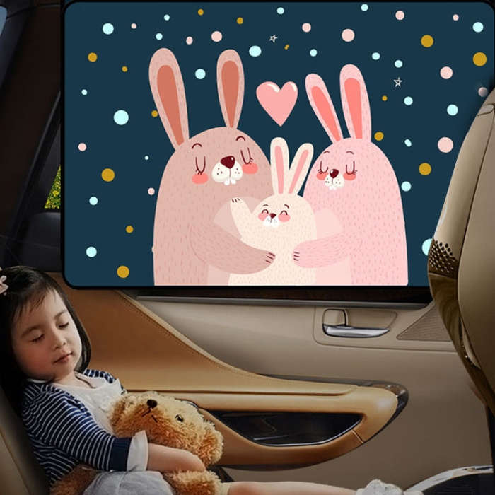 Automobile Sunshade Car Windows Sun Protection And Heat Insulation Magnetic Telescopic Side Curta...