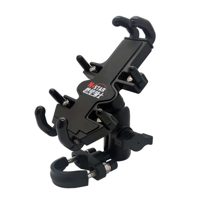 N-STAR NJN001 Motorcycle Bicycle Compatible Mobile Phone Bracket Aluminum Accessories Riding Equi...