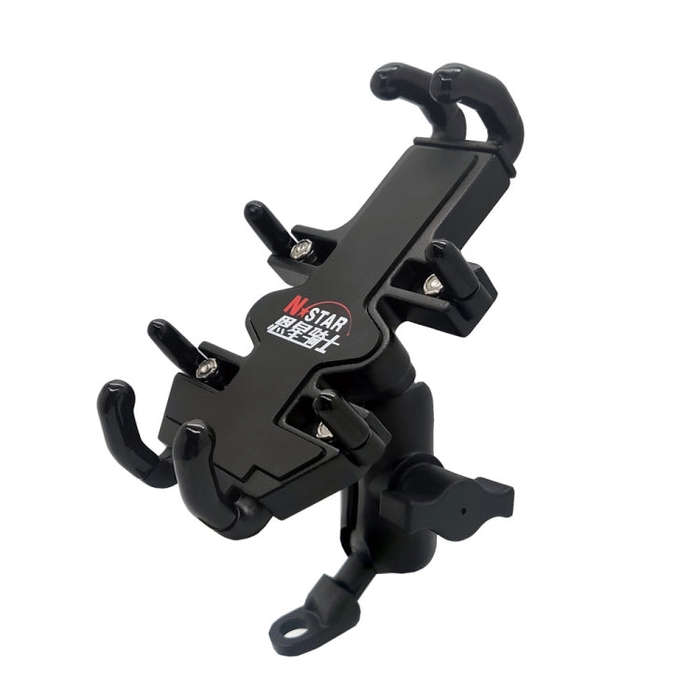 N-STAR NJN001 Motorcycle Bicycle Compatible Mobile Phone Bracket Aluminum Accessories Riding Equi...