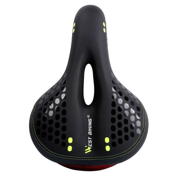 WEST BIKING YP0801083 Bicycle Taillight Thickened Soft And Comfortable Mountain Bike Seat Cushion...