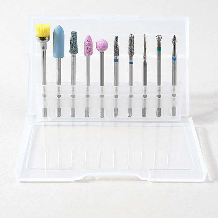 Tungsten Steel Alloy Nail Art Polished Head Set Grinding Machine Drain Brush Dead Polishing Tool,...