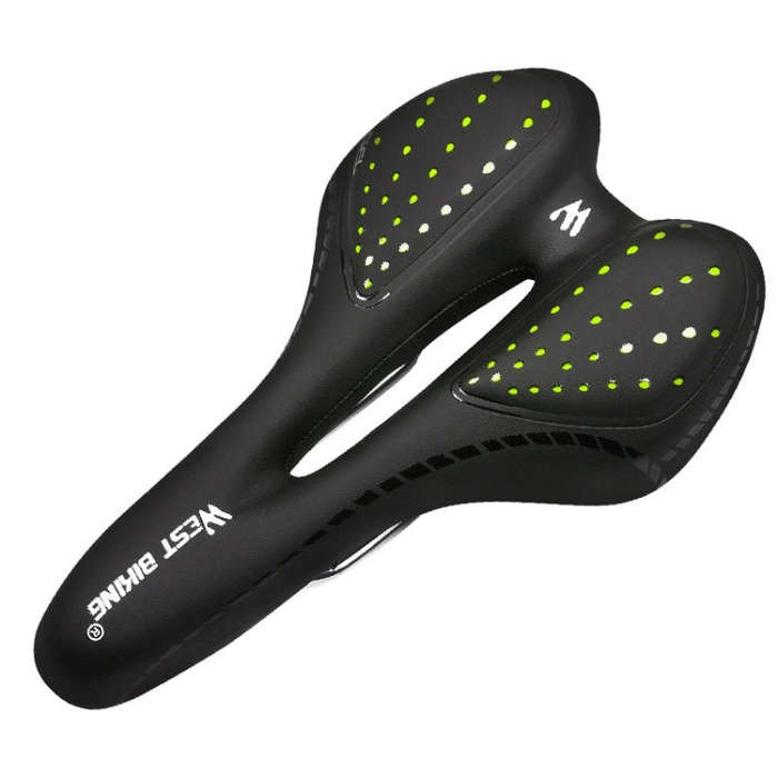 WEST BIKING YP0801086 Silicone Thickened Soft And Comfortable Bicycle Seat(Dark Green)