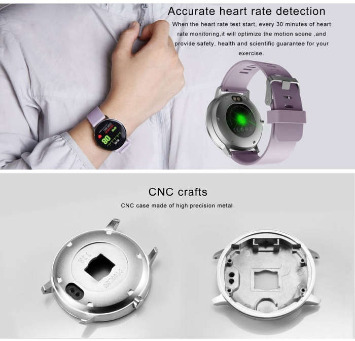 V11 Smartwatch Real-time Heart Rate Blood Pressure Monitor Multi-sport mode Breathing Light Smart...