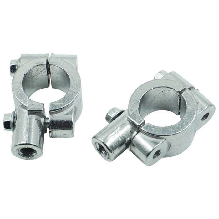 6 PCS Motorcycle Modification Accessories Handlebar Mirror Holder(M8 22mm Silver)