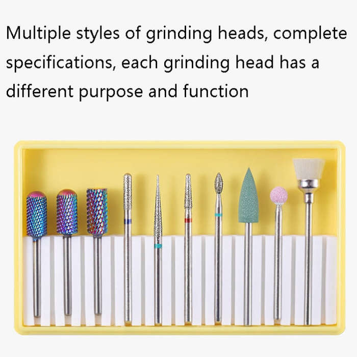 Nail Alloy Tungsten Steel Ceramic Grinding Machine Accessories Nail Grinding Heads Set Polishing ...