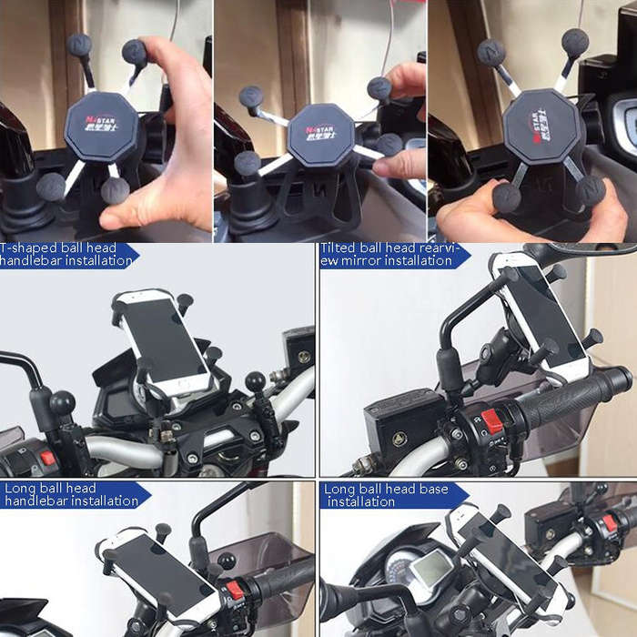 N-STAR N002 Motorcycle Bicycle Mobile Phone Bracket Riding Equipment(Small T Head)