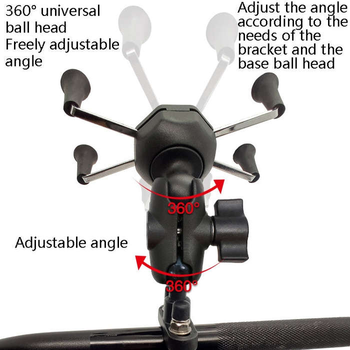 N-STAR N002 Motorcycle Bicycle Mobile Phone Bracket Riding Equipment(Small Long Ball Head)
