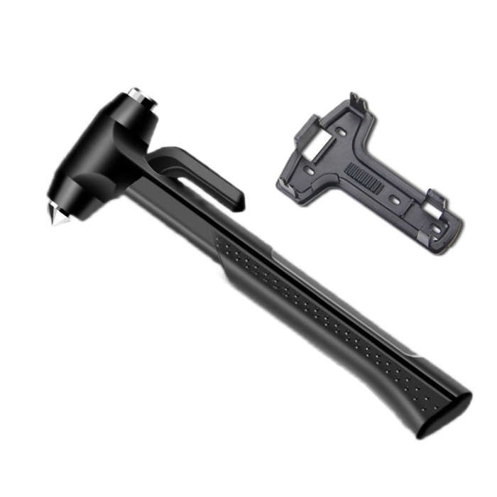 Car Safety Life-Saving Hammer Car Emergency Multifunctional Window Breaker, Colour: Deluxed Black...